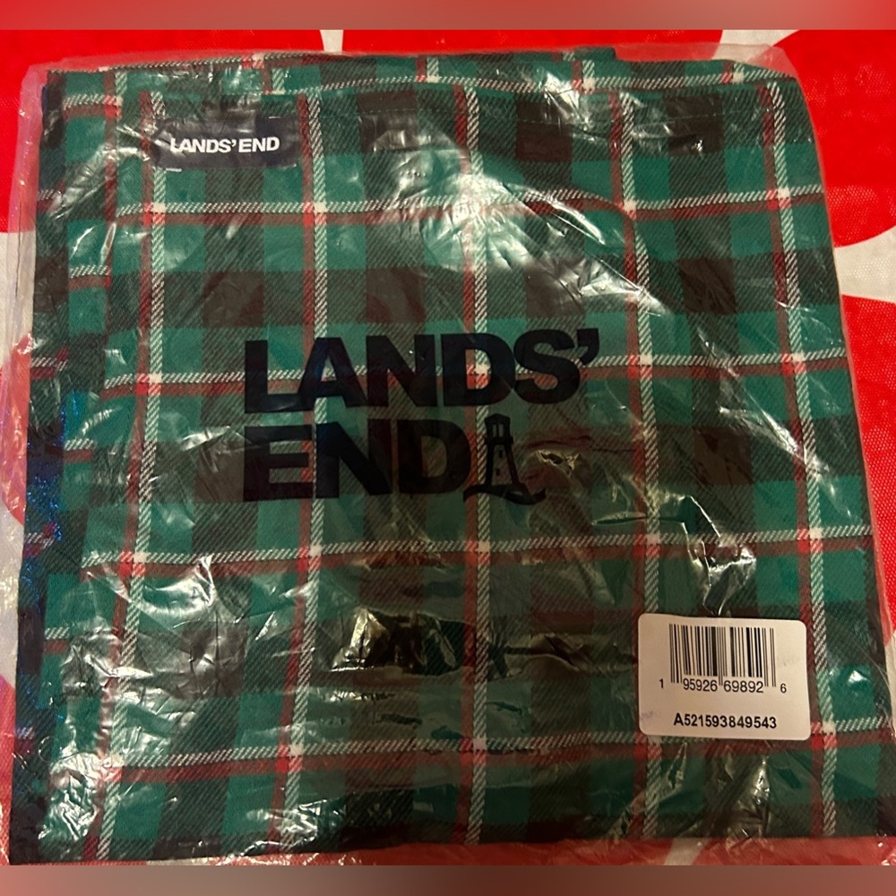 NEW in Packaging Lands End Large Plaid Dog Shirt